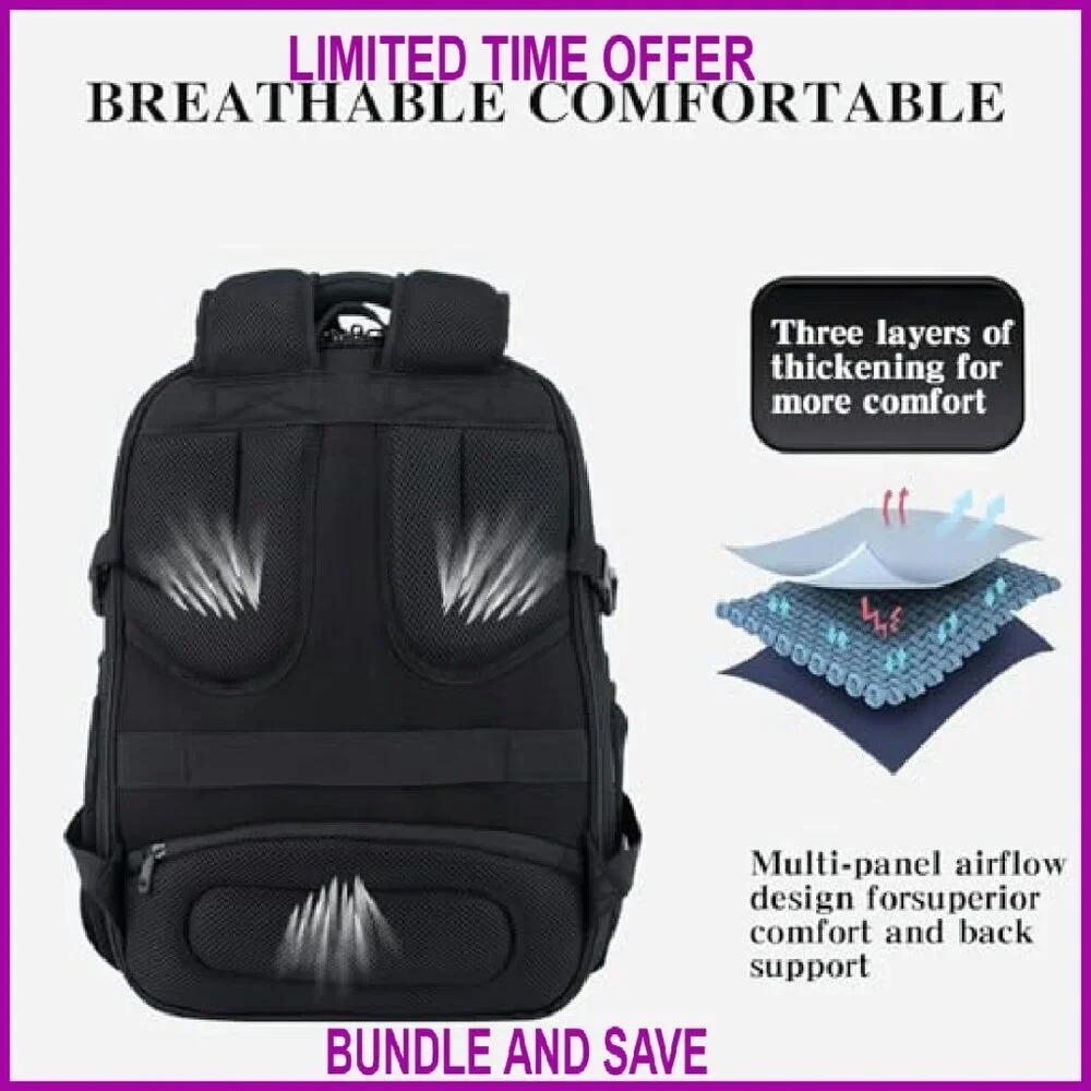 17.3 Inch Laptop Backpack with USB Port, Water-Repellent, Anti-Theft Design